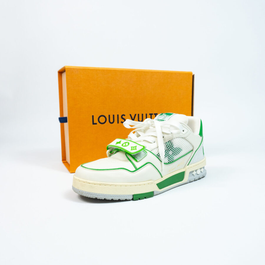 LOUIS VUITTON TRAINER VINTAGE GREEN 7.5 US