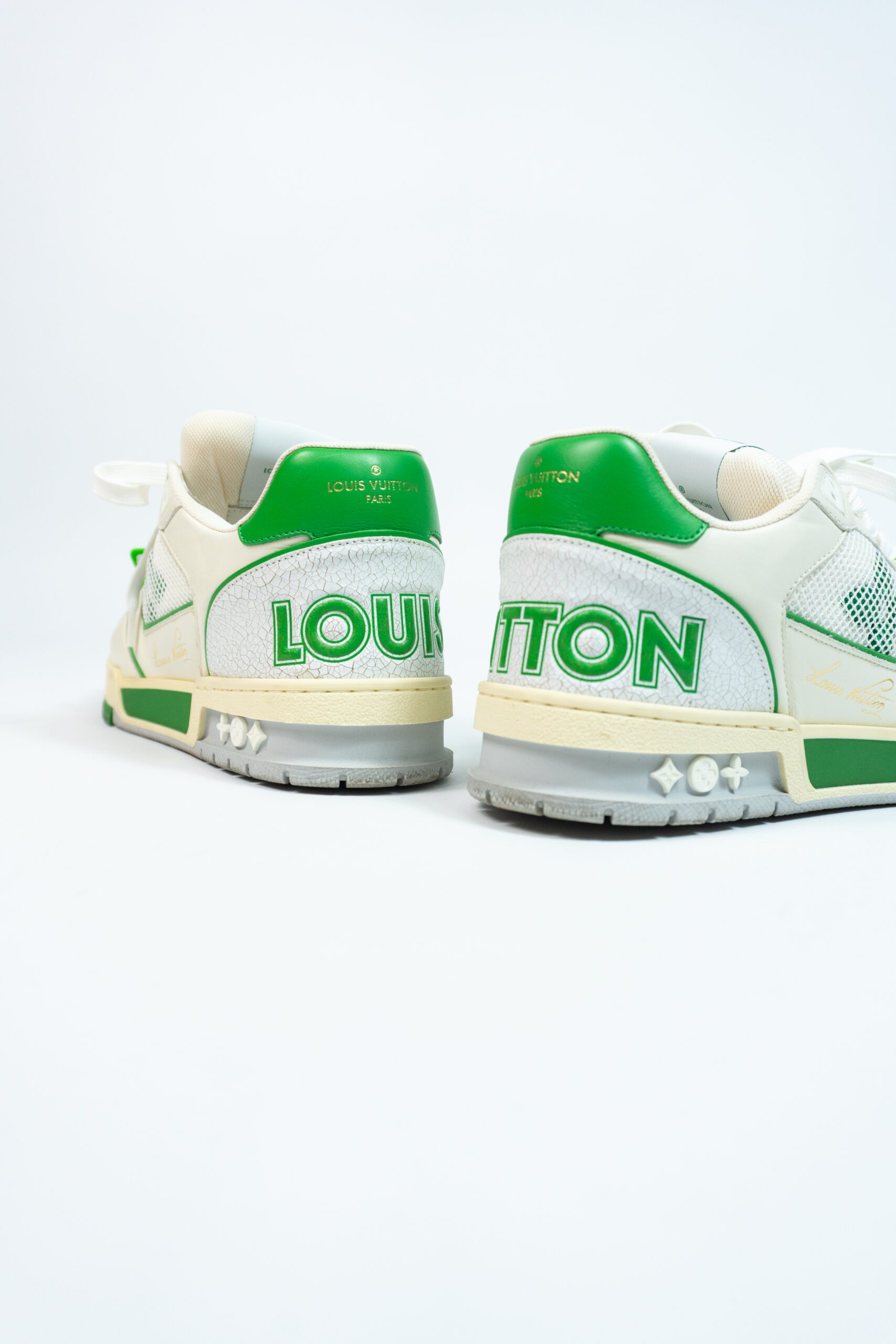 LOUIS VUITTON TRAINER VINTAGE GREEN 7.5 US