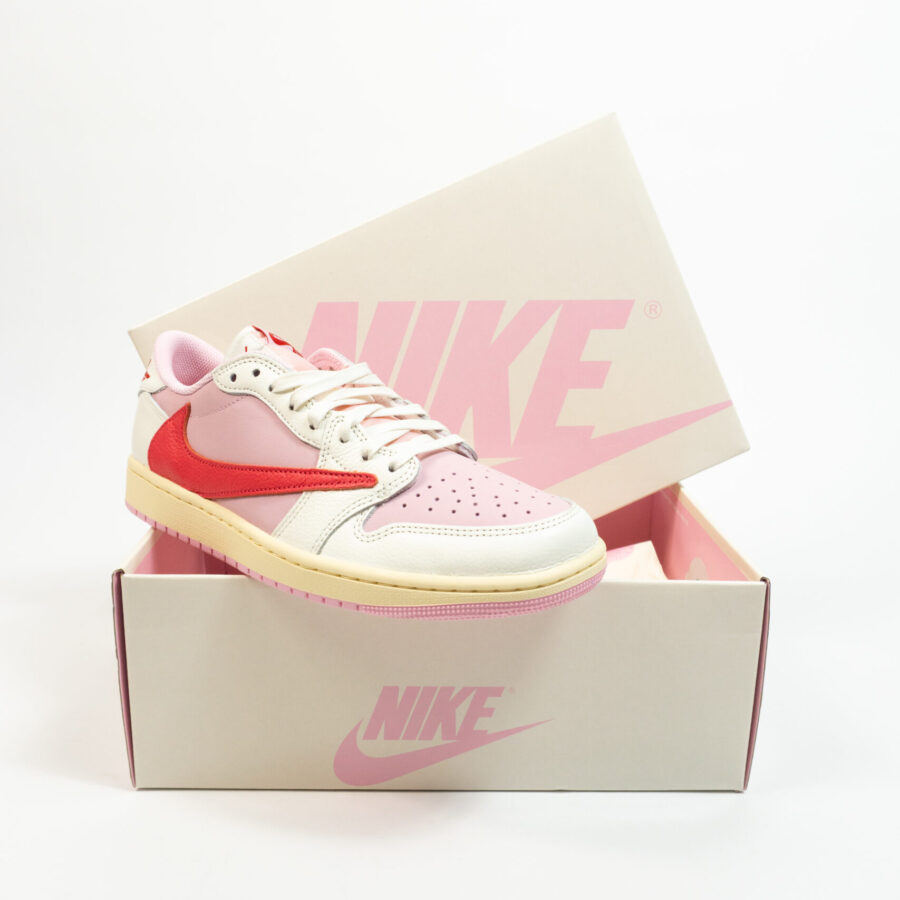 JORDAN 1 LOW TRAVIS SCOTT TROPICAL PINK
