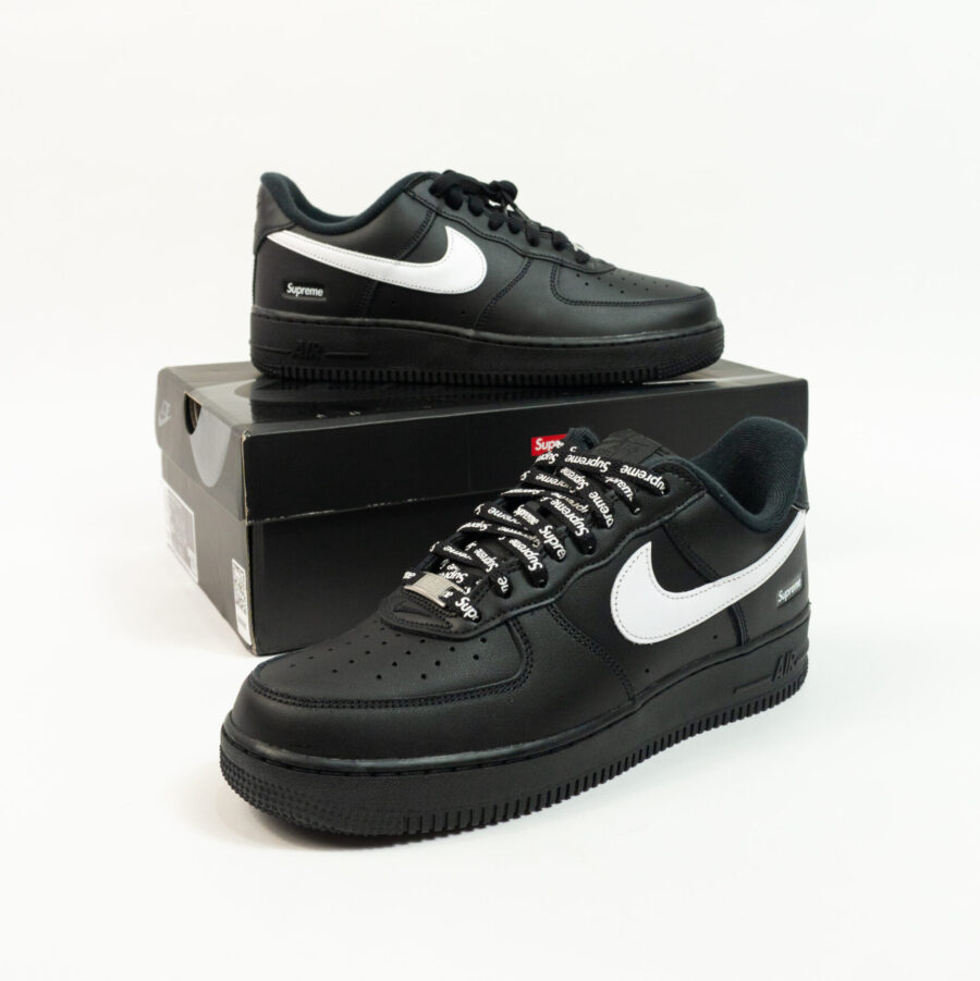 NIKE AIR FORCE 1 SUPREME BLACK